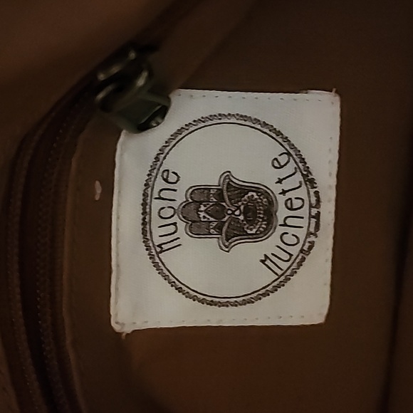 Tote purse. Can be worn on shoulder. All leather, suede. - Picture 4 of 5